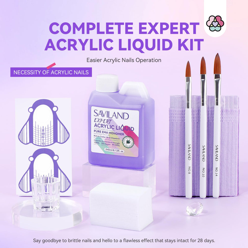 SAVILAND EMA acrylic liquid monomer brush focuses on precise application and even coating