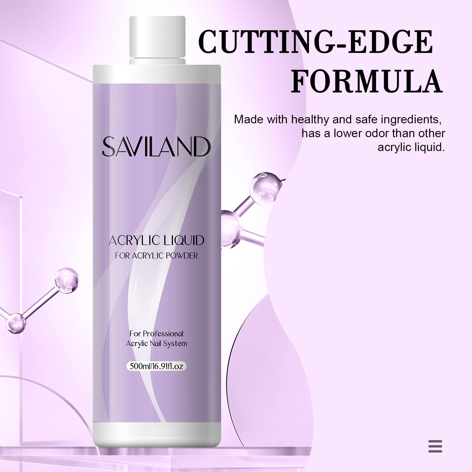 Saviland acrylic liquid on nails for carving and extensions.