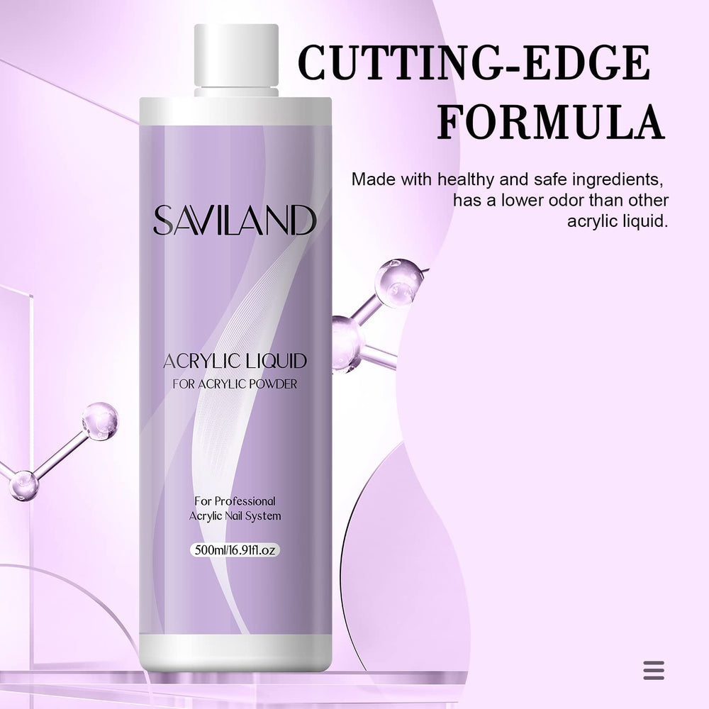 Saviland acrylic liquid on nails for carving and extensions.