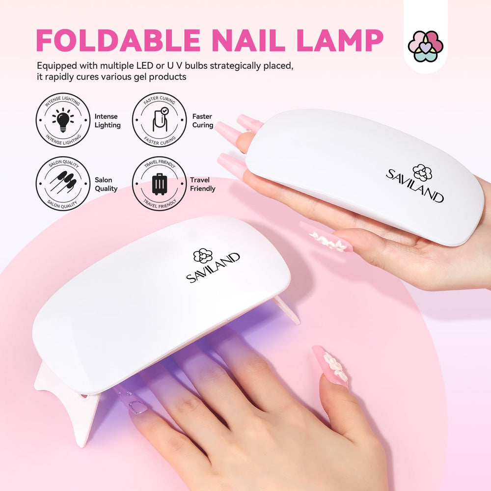 SAVILAND acrylic powder clear creates strong overlays and natural nails.