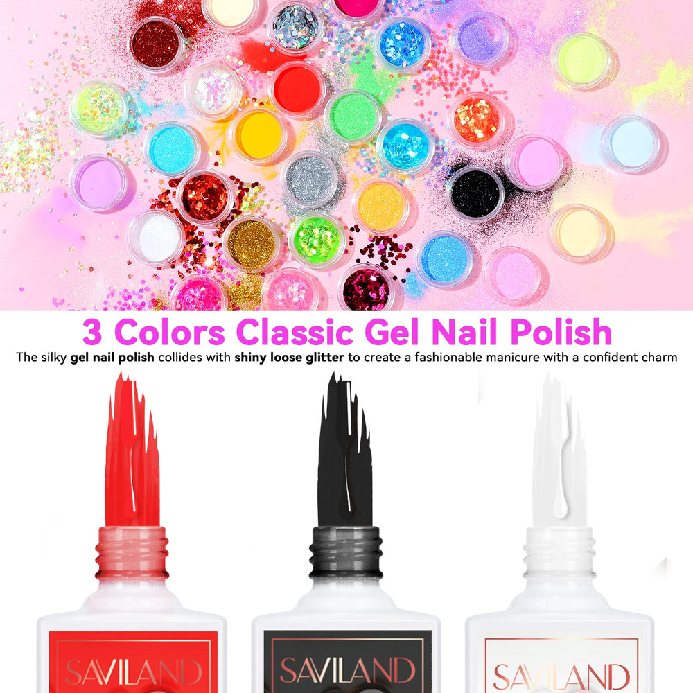 SAVILAND acrylic powder trio suitable for all-season nails.