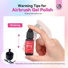 SAVILAND airbrush gel nail polish bottle closeup showcasing vivid color and smooth flow