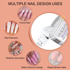 SAVILAND builder gel brush ensures precise application and clean lines.