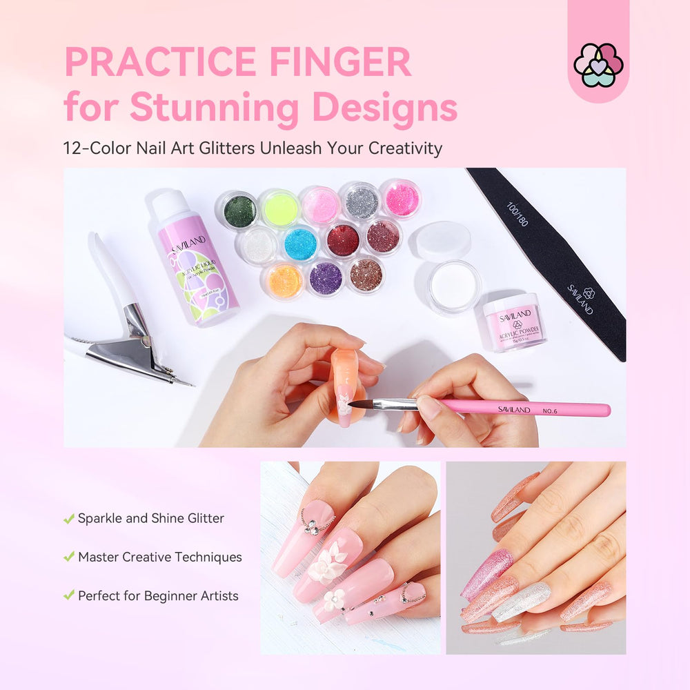 Saviland builder nail gel with lamp for easy extensions.
