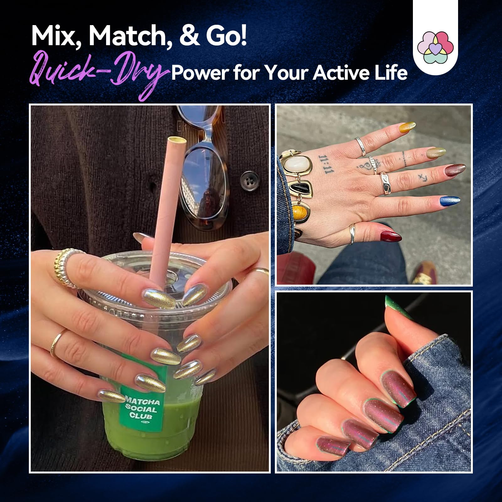 SAVILAND 12-free formula highlights gentle daily wear on nails.