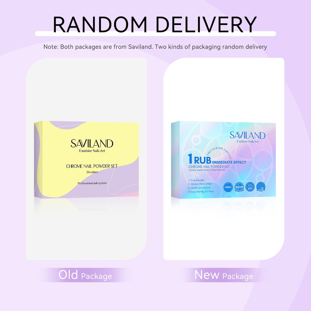 SAVILAND Chrome Nail Powder included sponge sticks enable precise, mess-free application.