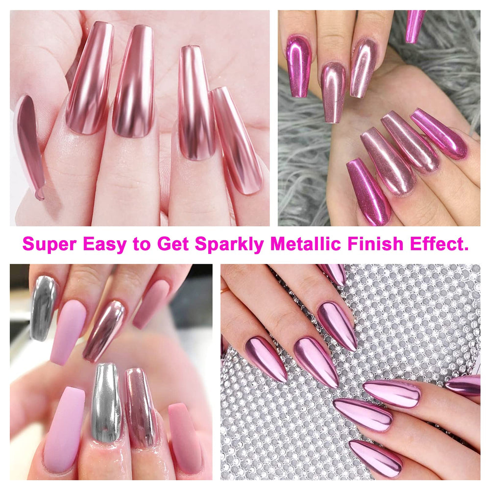 SAVILAND 3D chrome nails achievable with sculpting gel for depth
