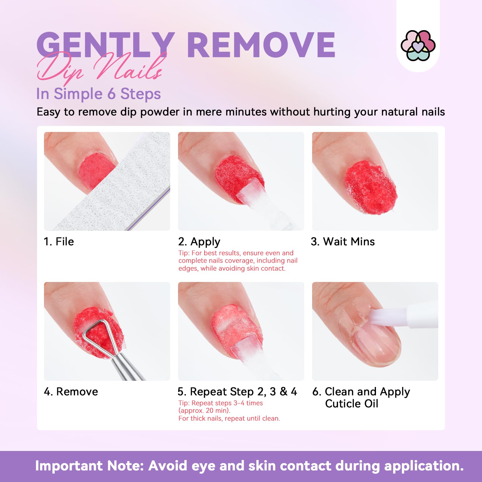 SAVILAND Cleaning Pads wipe residue and refresh nails.