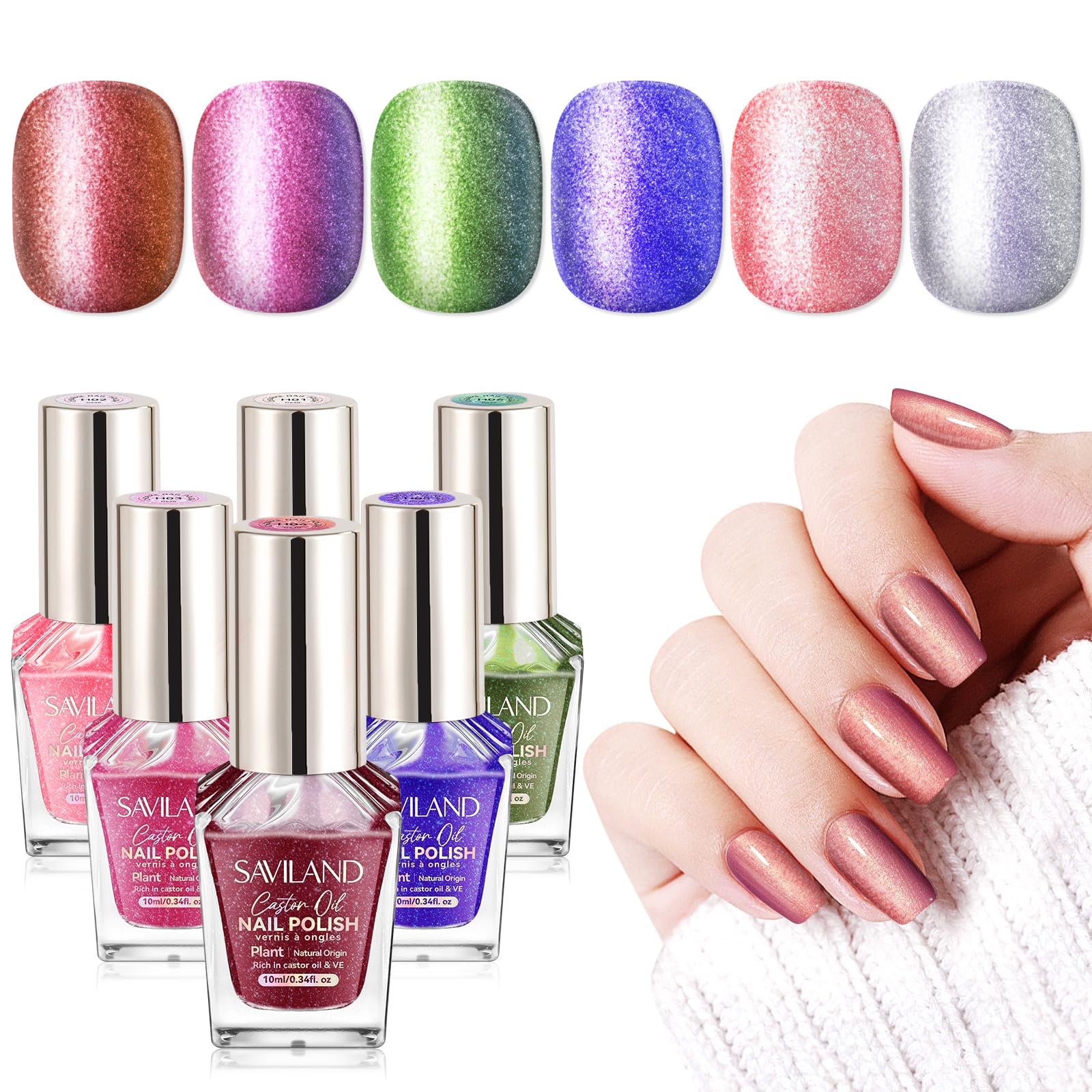 SAVILAND Color Artistry Chameleon Set bottle closeup demonstrating color-shift finish for versatile looks.