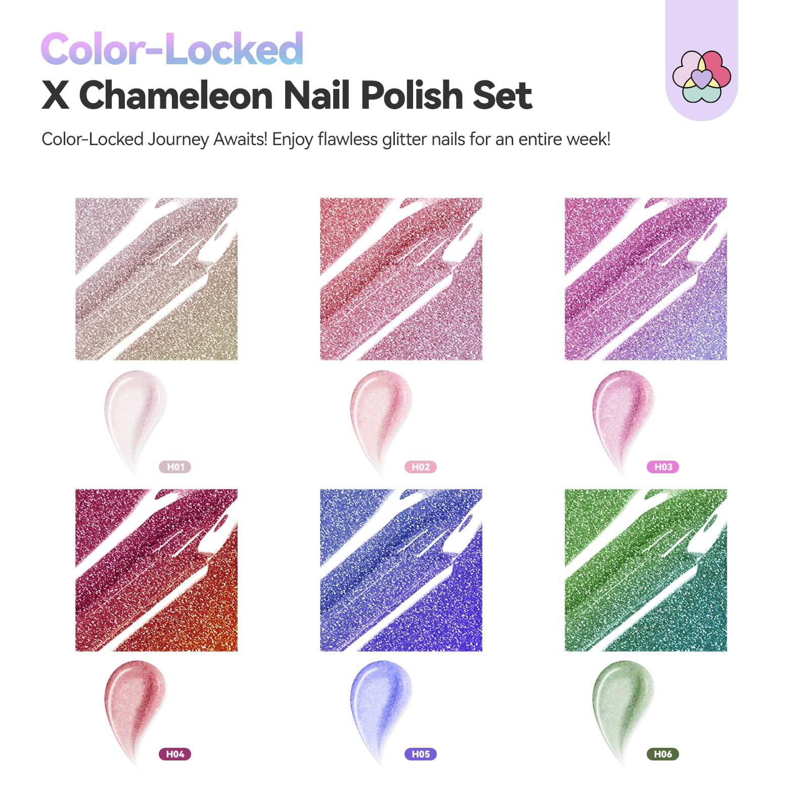 SAVILAND Chameleon set nail application brush showing smooth, precise coverage for DIY manicures.