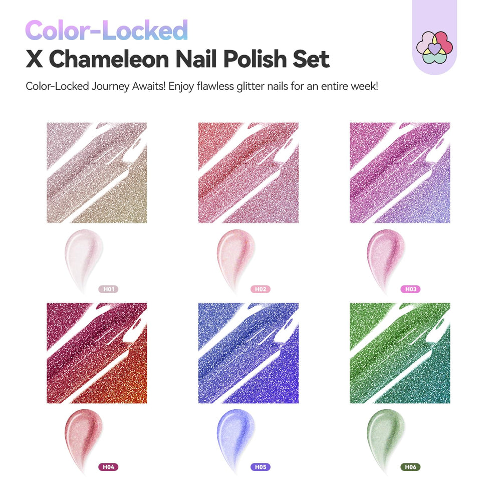 SAVILAND Chameleon set nail application brush showing smooth, precise coverage for DIY manicures.