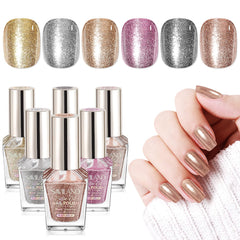 SAVILAND Color Artistry Glitter Nail Polish Set bottle closeup showing dazzling holographic shine
