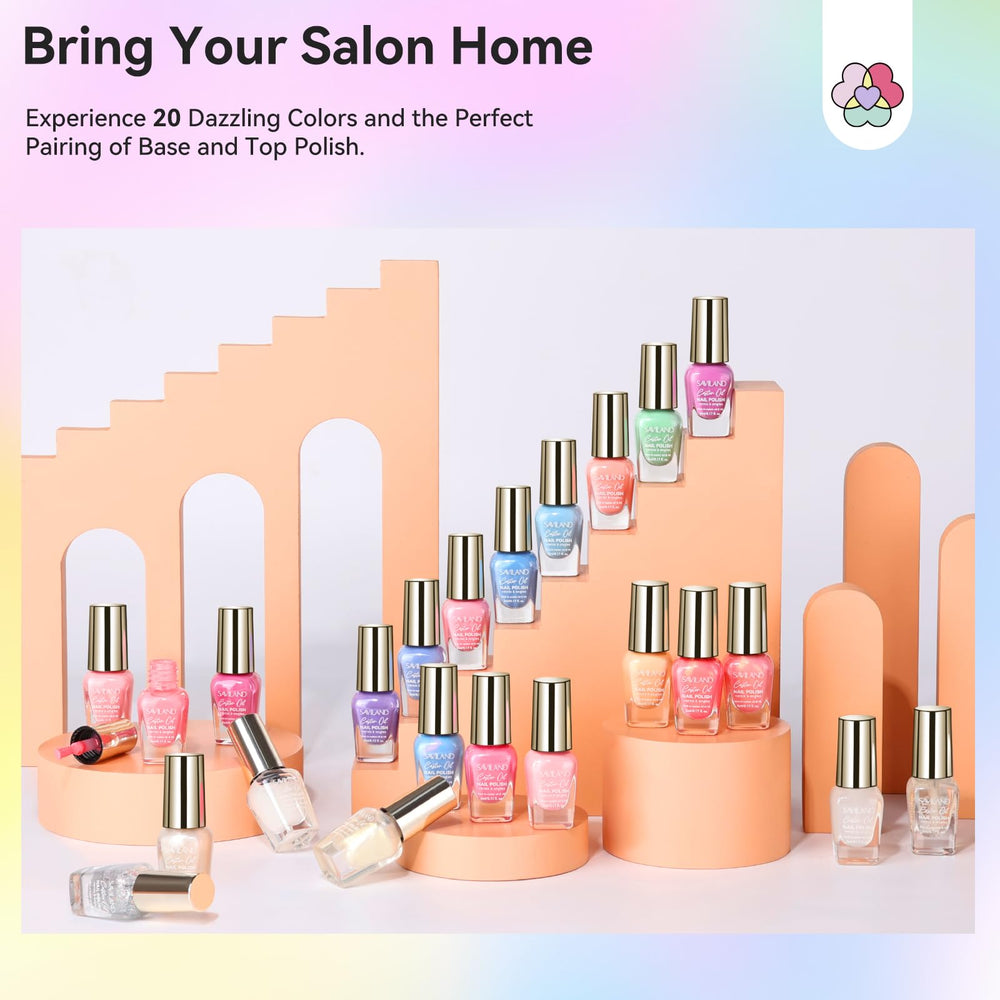 SAVILAND Color Artistry Nail Polish Set gift-ready packaging for celebrations.