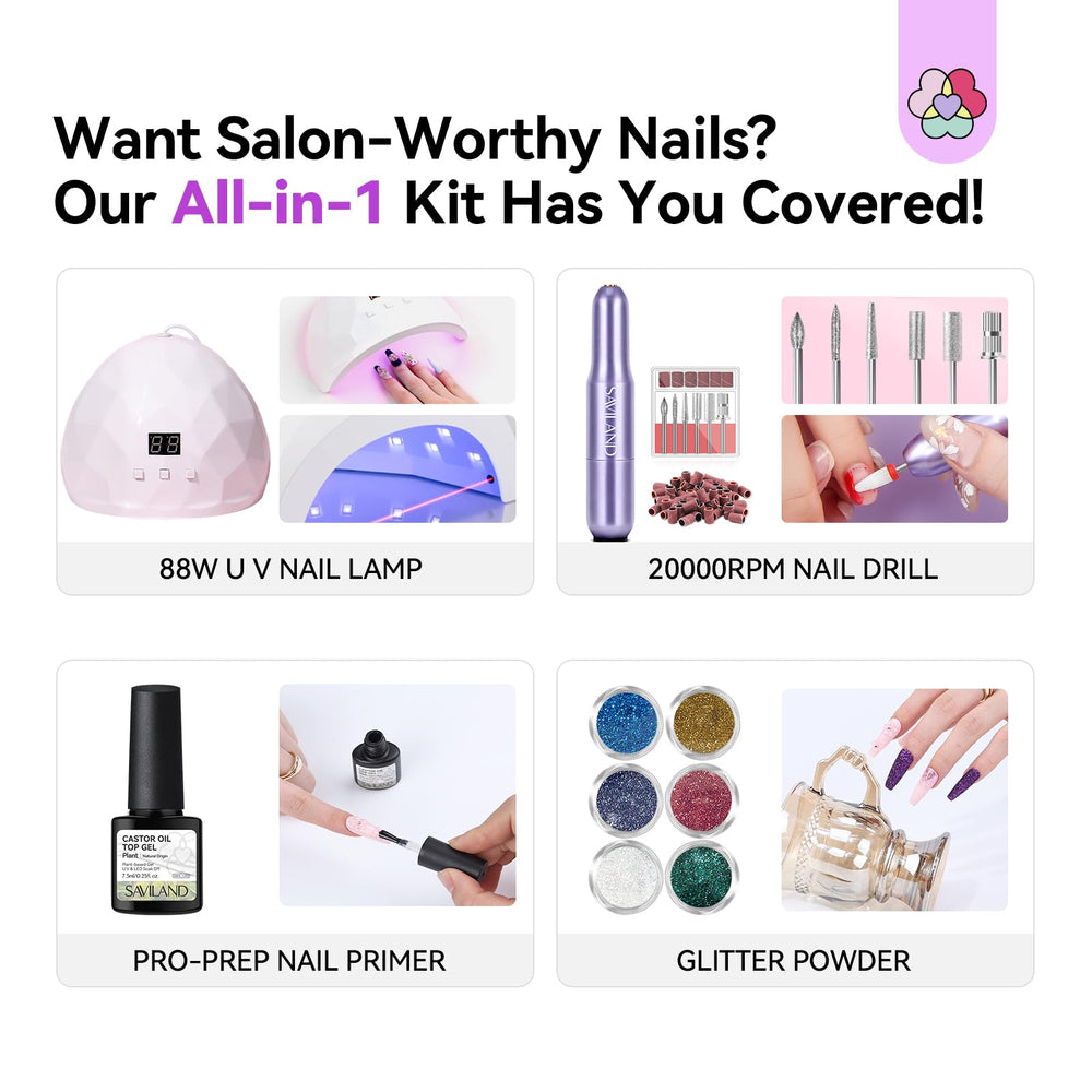 SAVILAND cuticle care set with remover and oil pen for neat nails