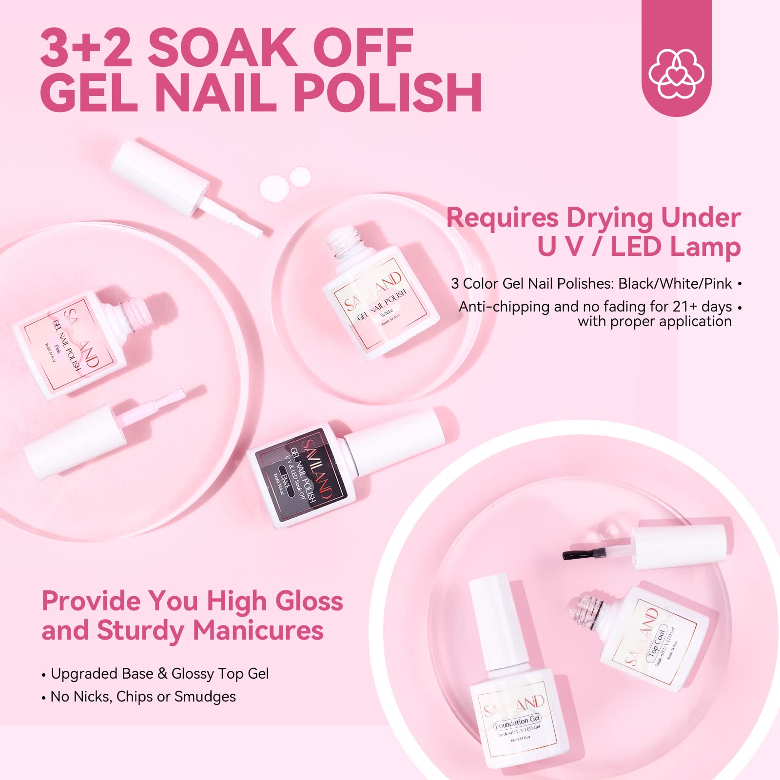 SAVILAND decoration powder for glitter accents in nail art.