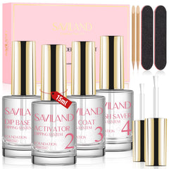SAVILAND Dip Powder Liquid Set box packaging for organized at‑home nail projects