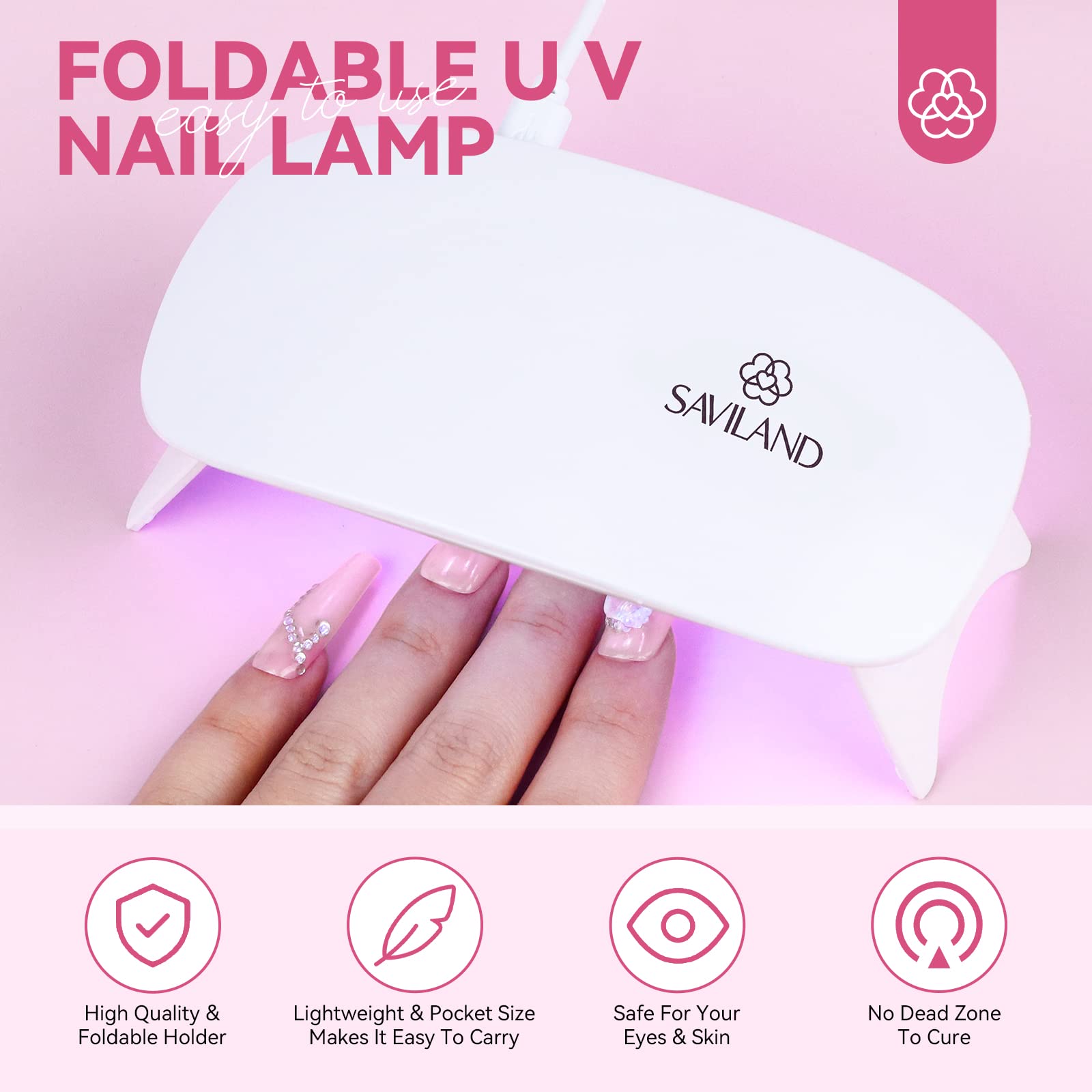 SAVILAND all-in-one beginner kit for DIY home nail projects.