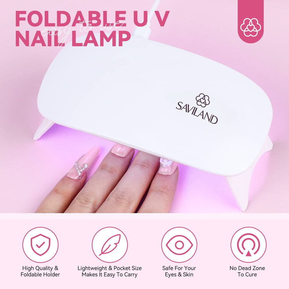 SAVILAND all-in-one beginner kit for DIY home nail projects.