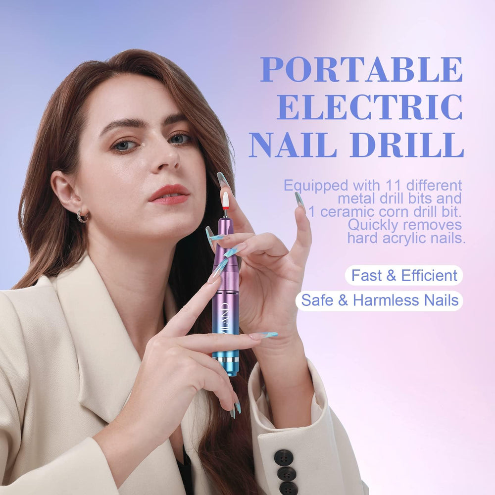 SAVILAND electric nail drill with ceramic bit for precision cuticle work.