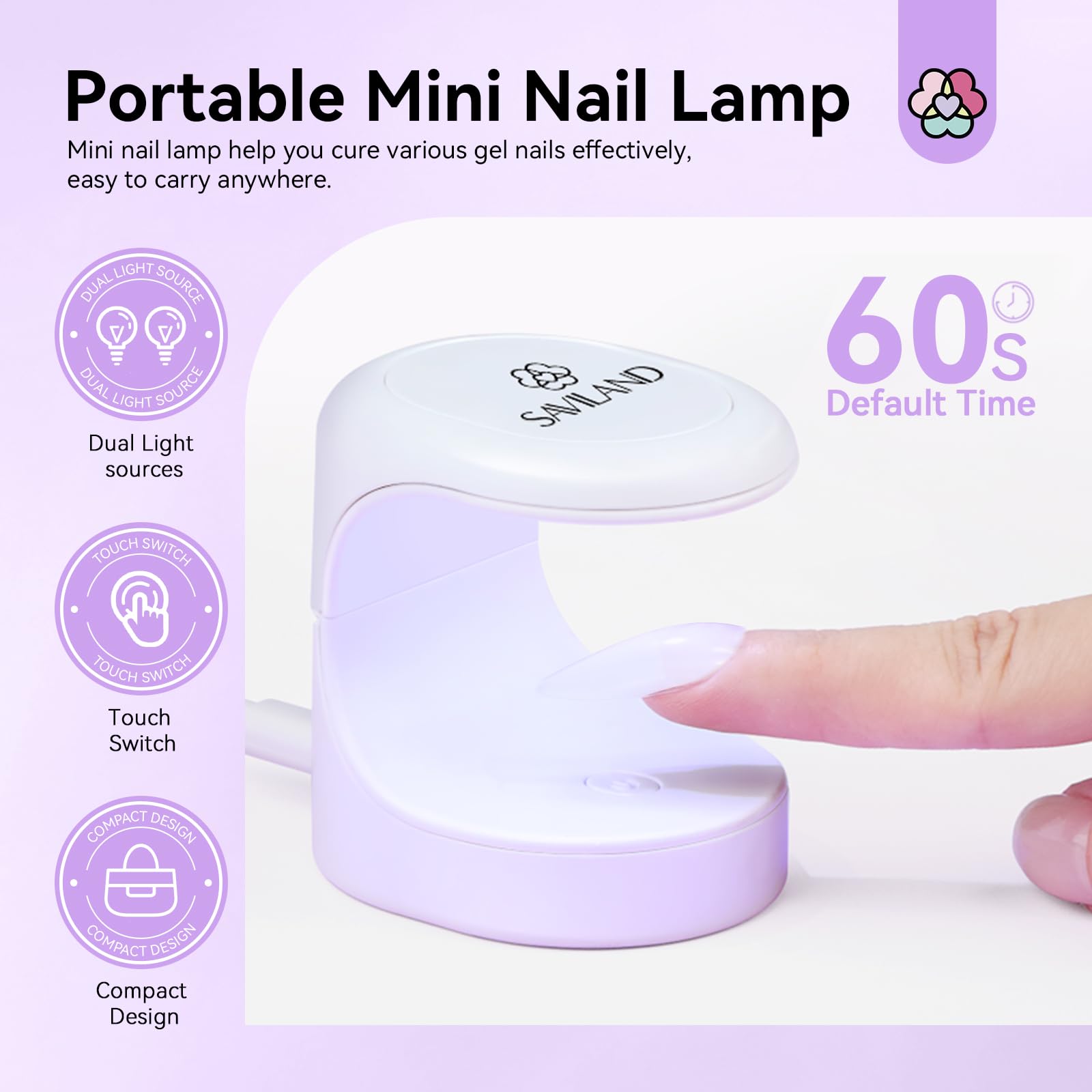 SAVILAND electric nail file speeds up filing up to 20,000 RPM
