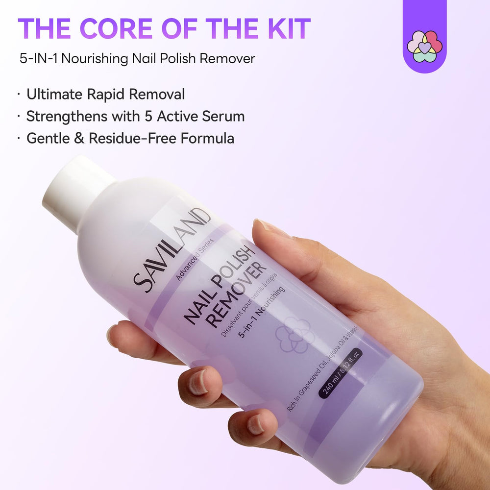 SAVILAND Essentials all-in-one kit includes tools for DIY nail care