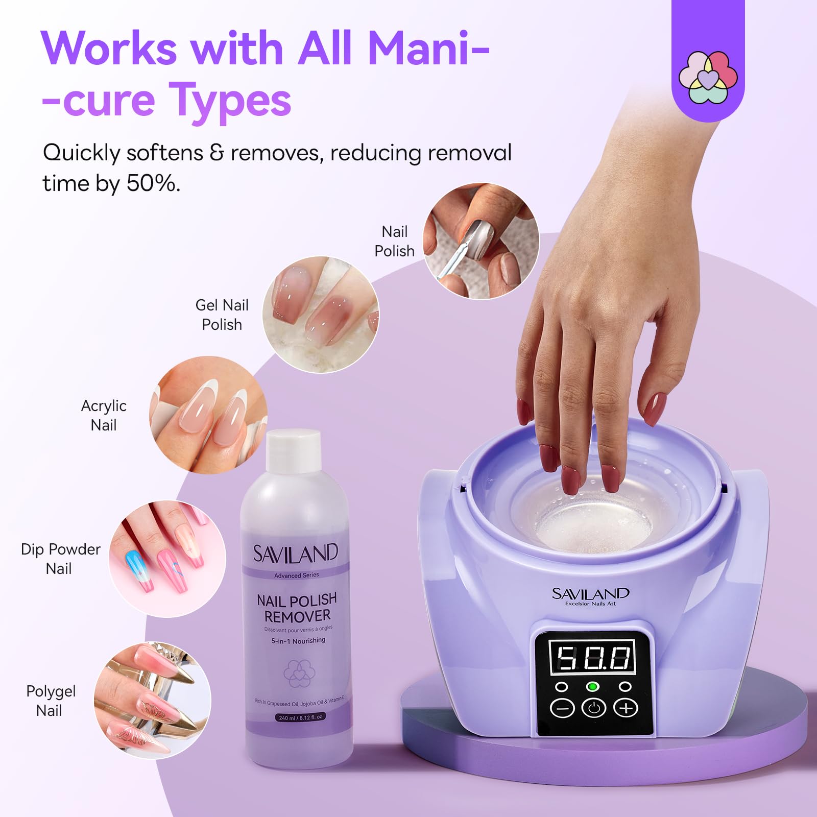 SAVILAND Essentials gel removal at home in a steam system