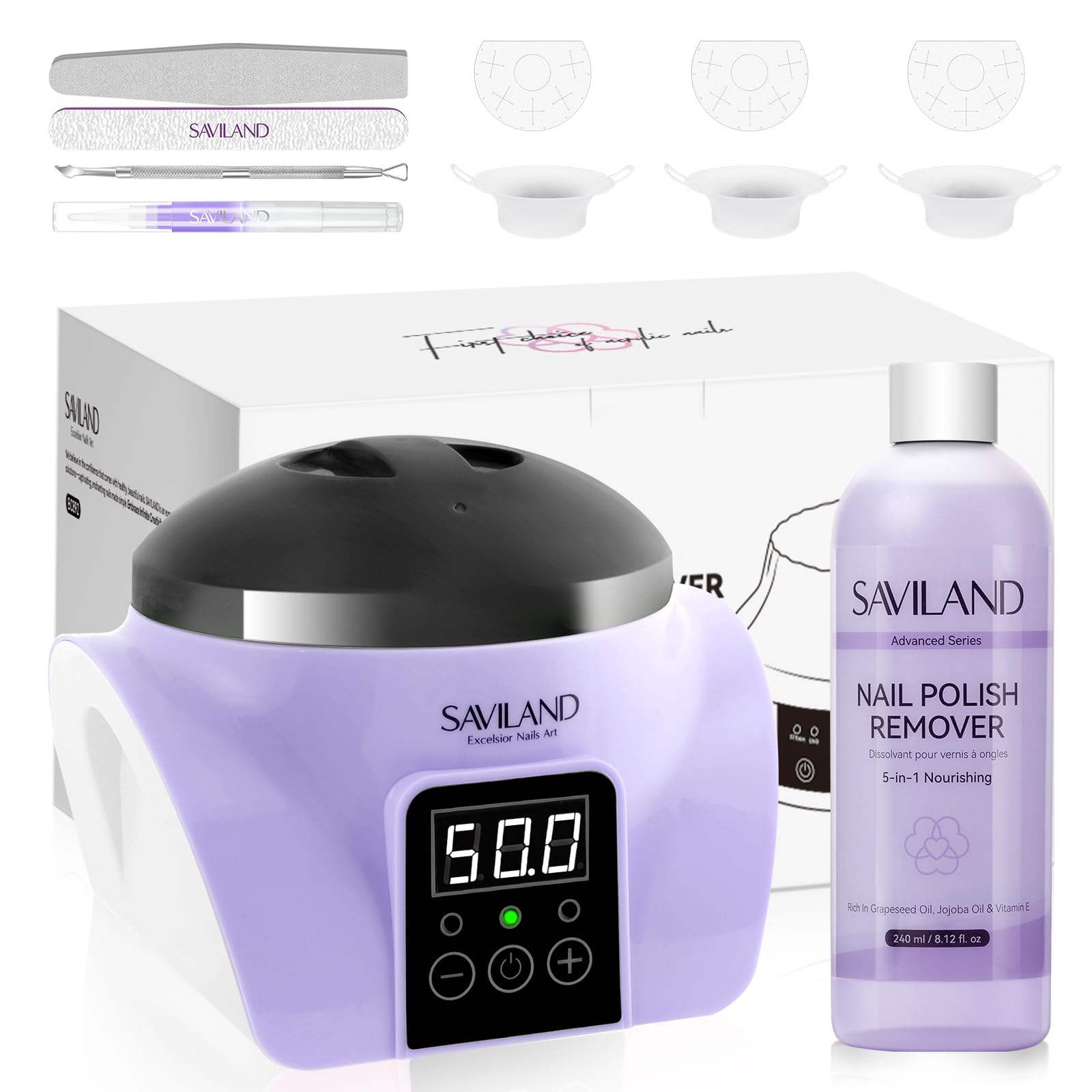 SAVILAND Essentials steam removal bowl for at-home gentle gel removal