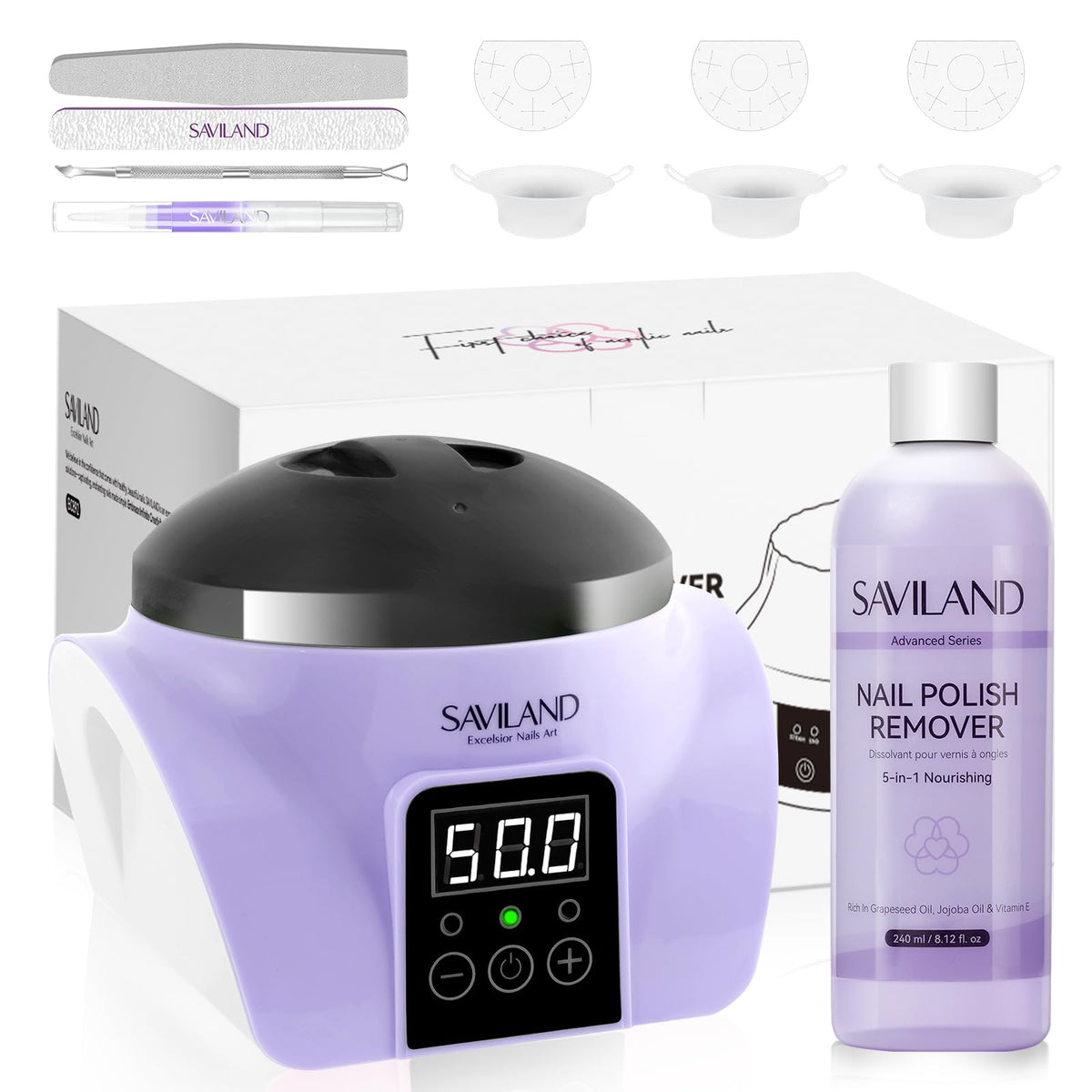 SAVILAND Essentials steam removal bowl for at-home gentle gel removal