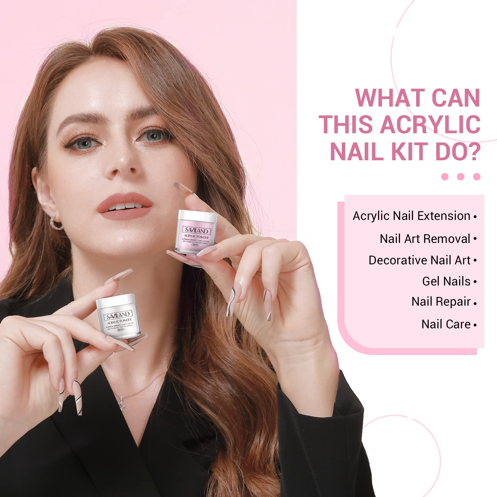 SAVILAND gel nail polish set provides glossy finishes for salon-style results.