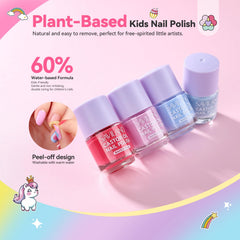 SAVILAND Glamkids easy-peel-off-design enables quick cleanup after playtime.