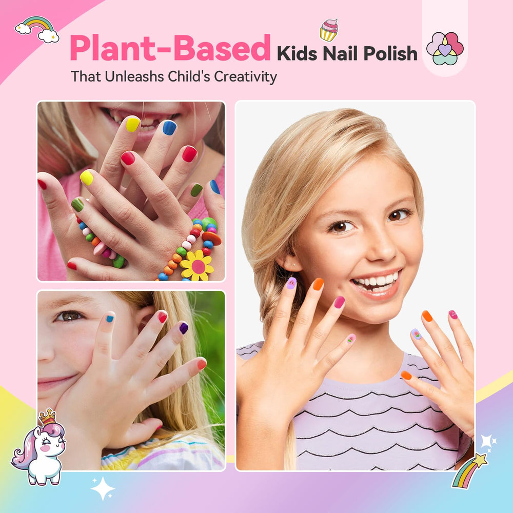 SAVILAND Glamkids quick-dry-technology dries nails in minutes for mess-free fun.