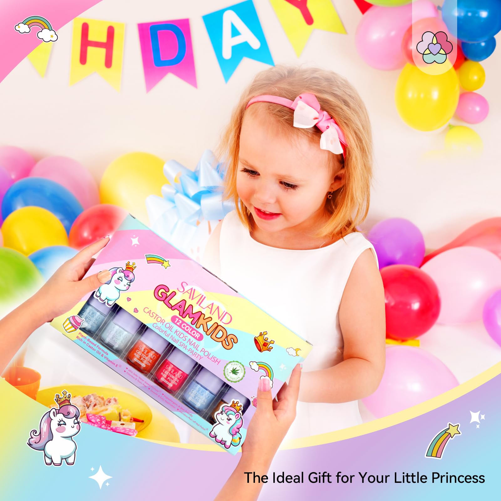 SAVILAND Glamkids sticker-included kit adds creative decals for extra flair.