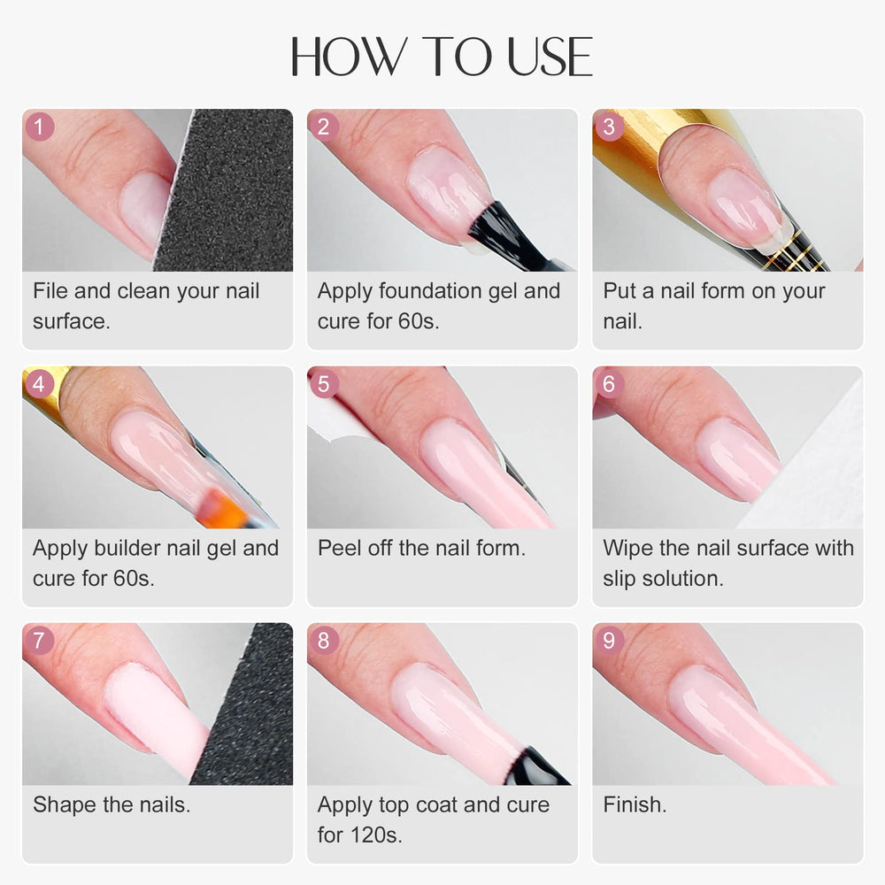 SAVILAND glossy finish on nails after cure indicates durable high-shine surface.