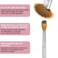 SAVILAND Kolinsky bristles close-up showing flexible bristles for controlled coverage.