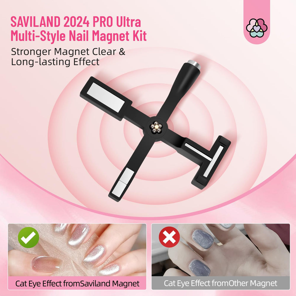 SAVILAND magnetic nail tool with silicone cover protects nails during use.