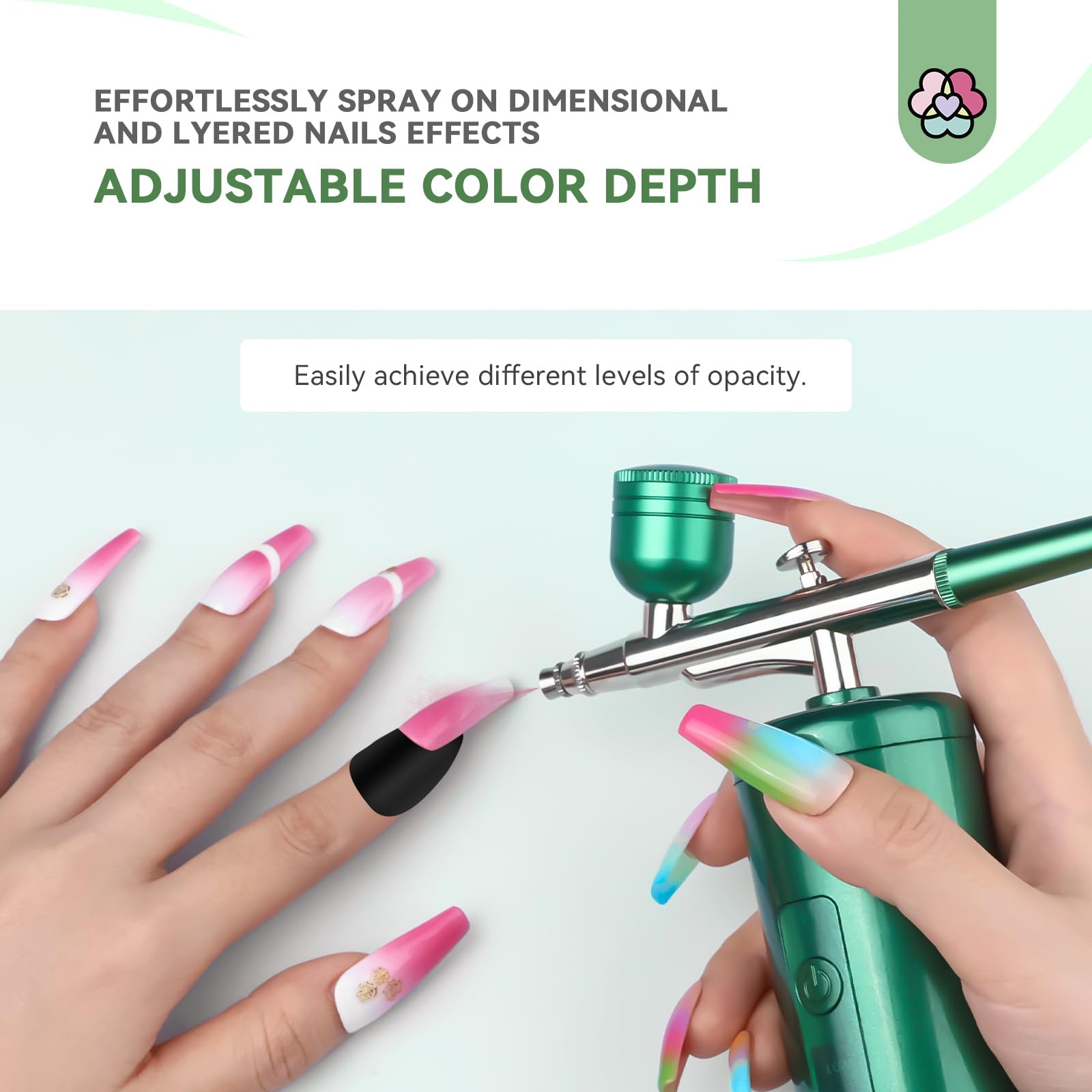 SAVILAND nail art gradient demonstration showing smooth fades