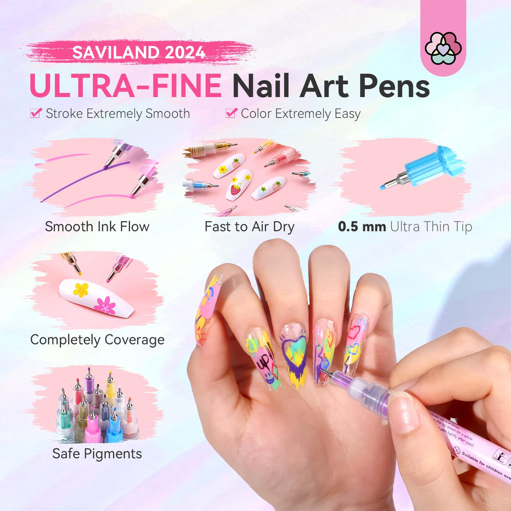 SAVILAND home-diy setup; craft salon-worthy nail art with precision.