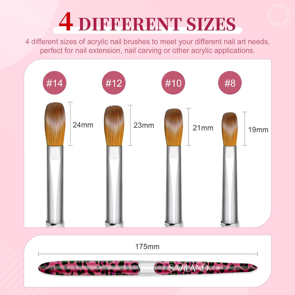SAVILAND nail brush size 12 for longer extensions with precision