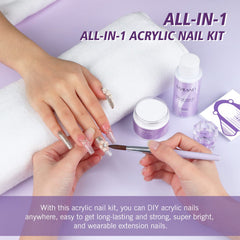 SAVILAND-nail-brush-size-12 tool ready for precise acrylic nail application.