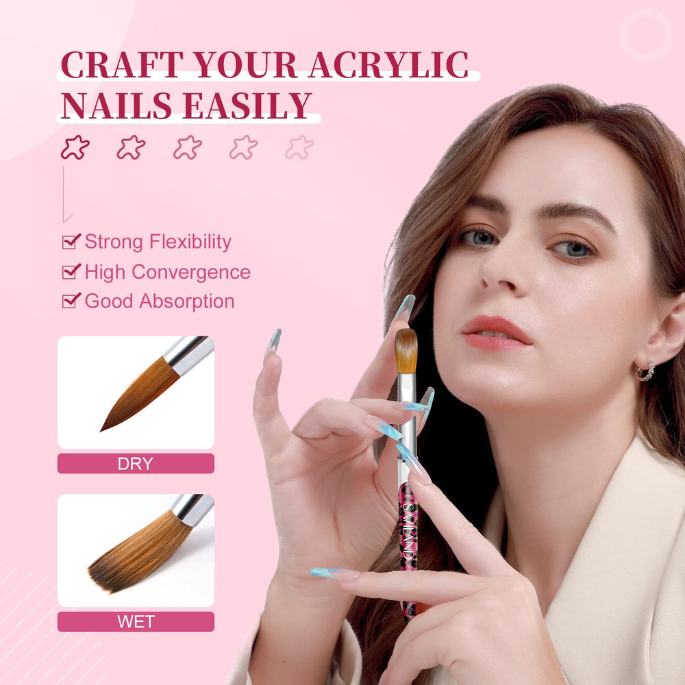 SAVILAND nail brush size 14 for thick tips and control