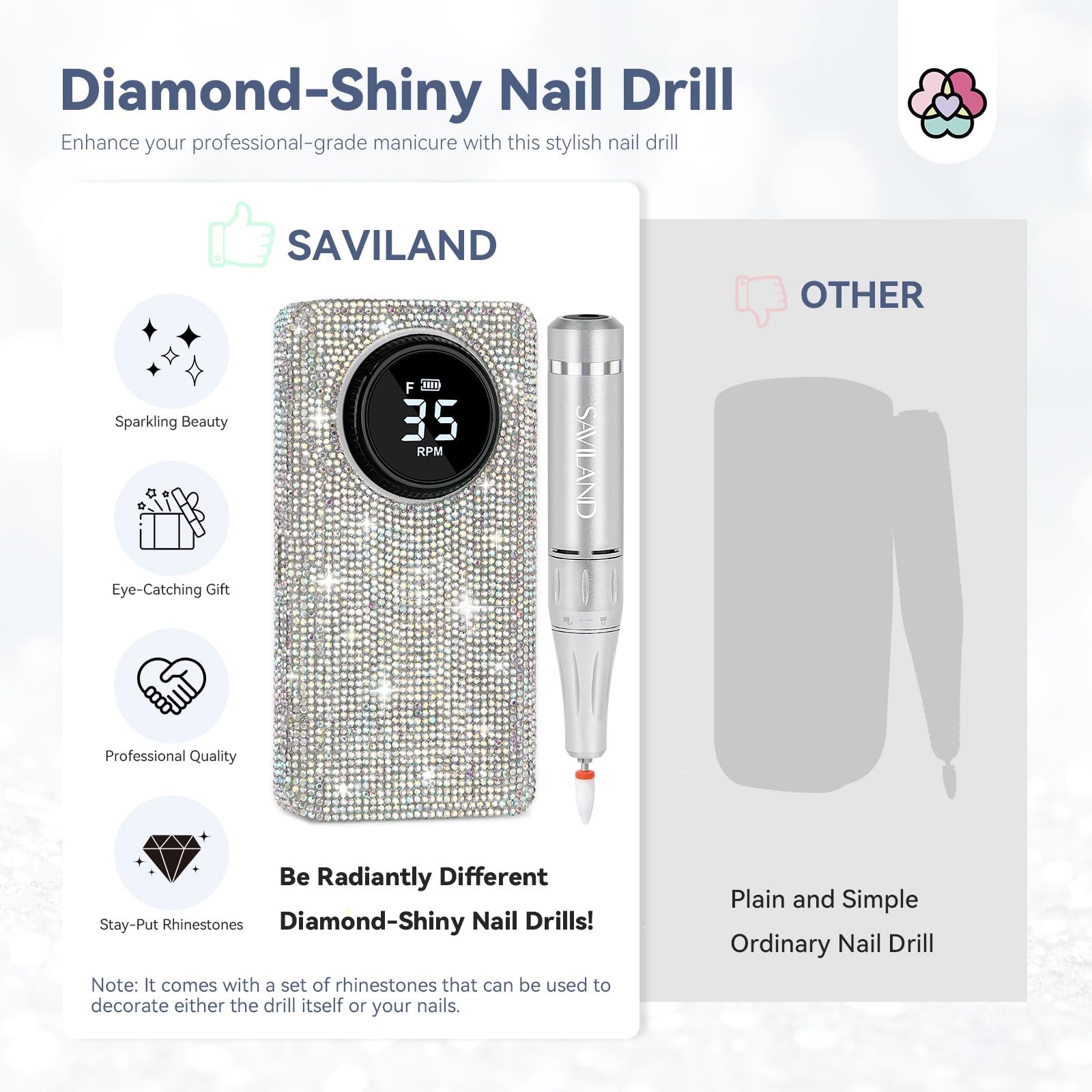 SAVILAND forward-reverse control for left- or right-handed use.