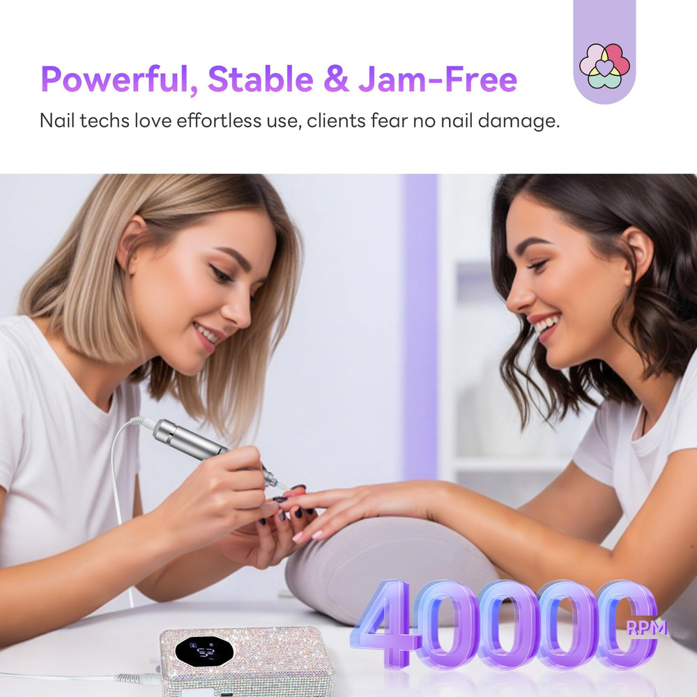 SAVILAND nail drill low heat and quiet operation for calm salon work.