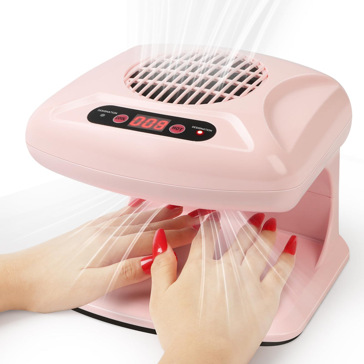 SAVILAND nail dryer front view highlighting roomy chamber for quick at-home manicures