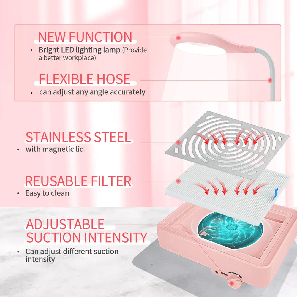 SAVILAND nail dust collector heat sink image highlights efficient cooling for continuous use.