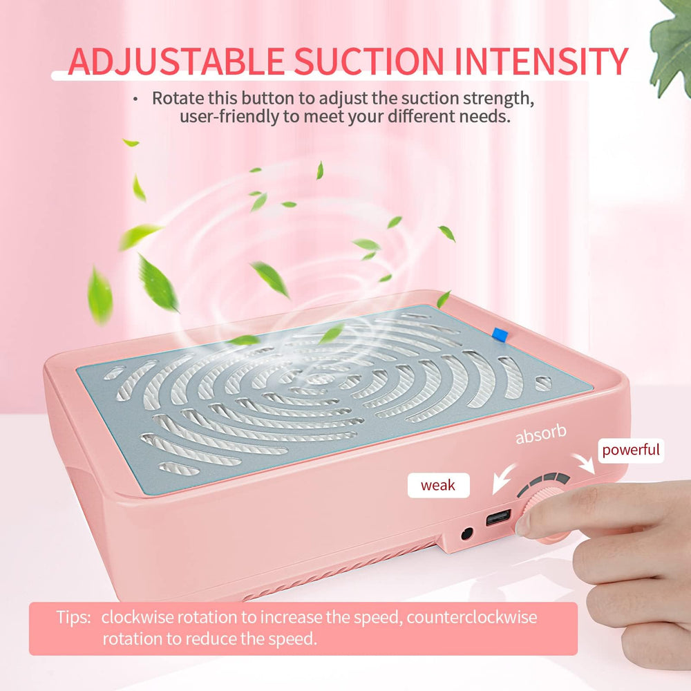 SAVILAND nail dust collector hose adjustable emphasizes flexible airflow during filing.