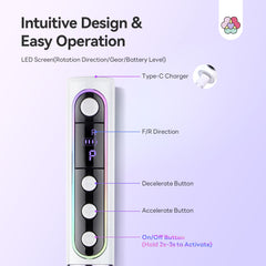 SAVILAND nail file kit LED-display image highlights real-time speed and battery status for precise control.
