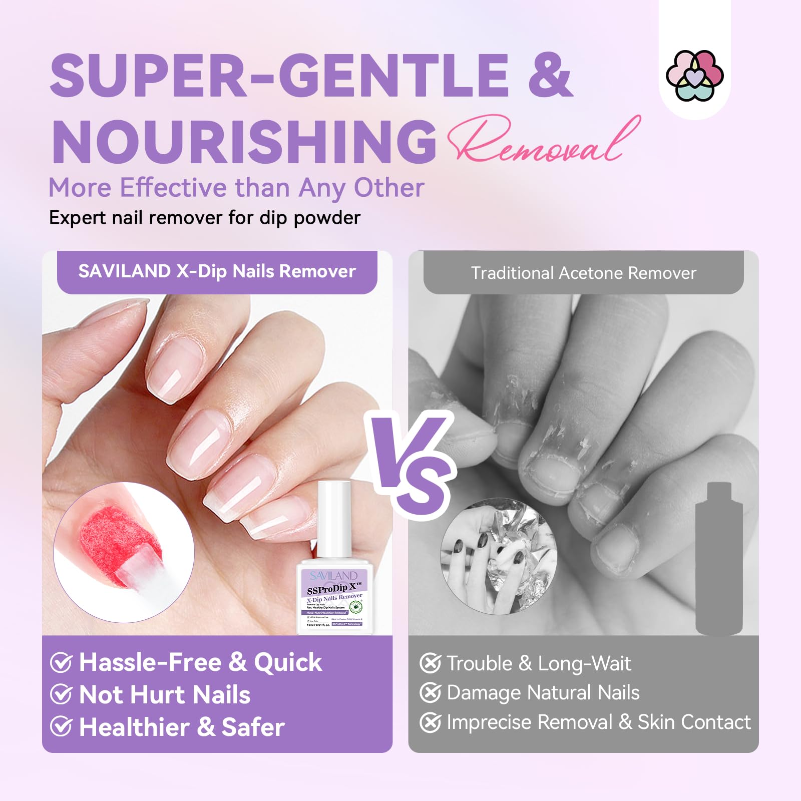 SAVILAND Nail File provides smoothing after removal.