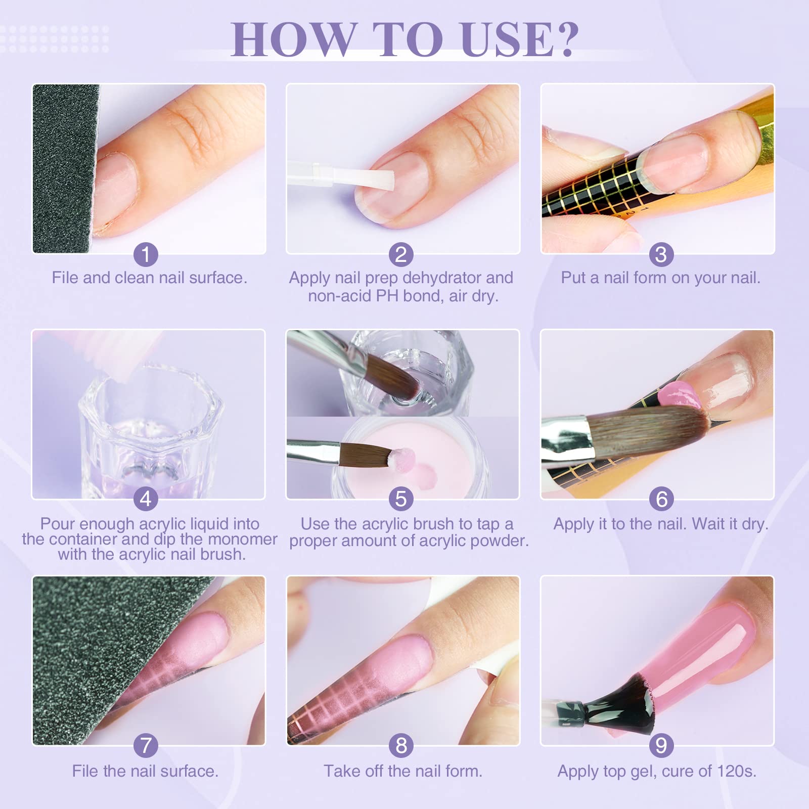 SAVILAND nail forms 100pcs laid out for extensions and practice at home.