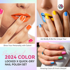 SAVILAND neon nail polish bottles closeup highlights glossy finish for a bold manicure.