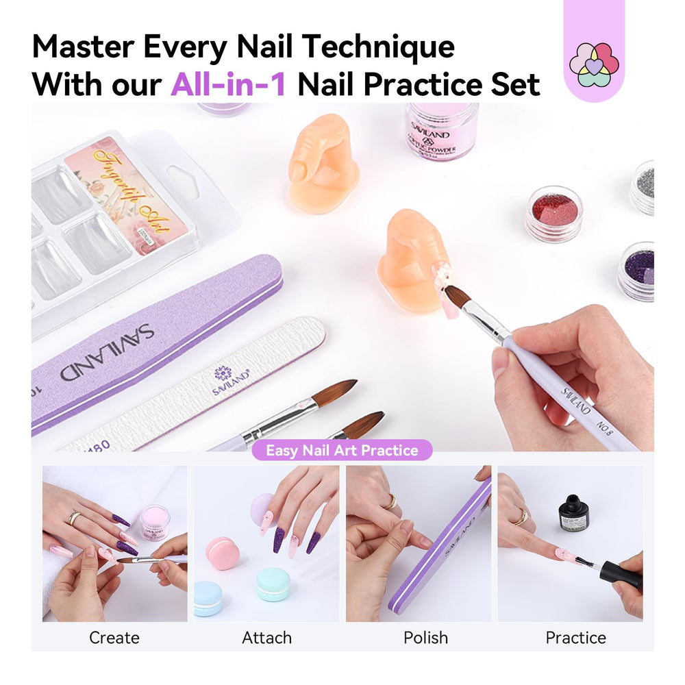 SAVILAND practice fingers and tools help you master extensions at home
